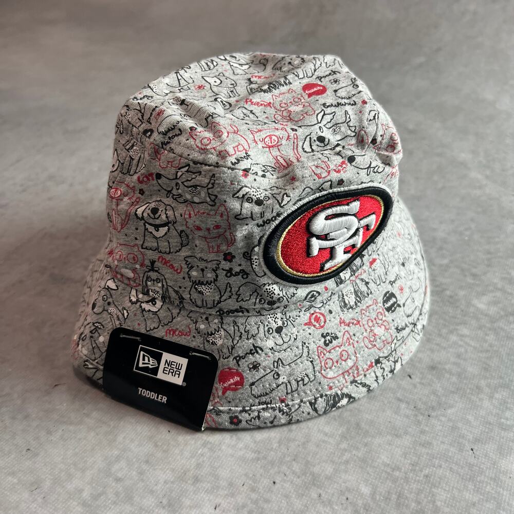 New Era Toddler NFL San Francisco 49ers Doodle Print Bucket Hat Gray
